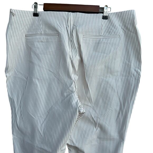 New A New Day Women's Cream Striped Slim Fit High Rise Ankle Pants Size 18W - Picture 5 of 7